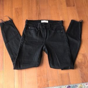 GAP True Skinny Distressed Black Jeans